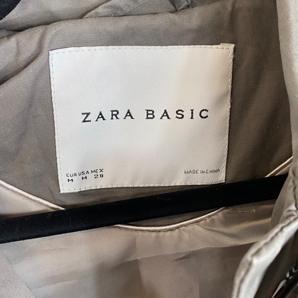 Zara Womens Basic Outerwear Big Button Short Tren… - image 6